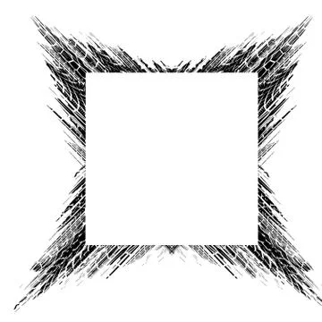Tire tracks full square frame Stock Illustration