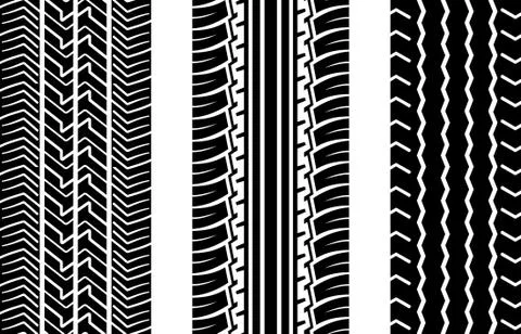 Tire tracks Stock Illustration