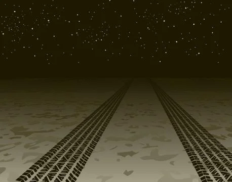 Tire tracks Illustrazione stock