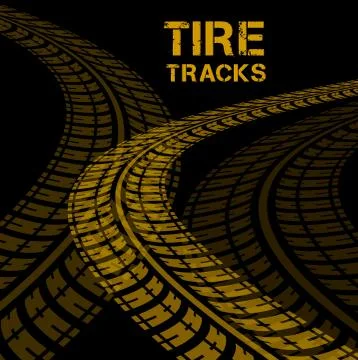 Tire tracks Stock Illustration