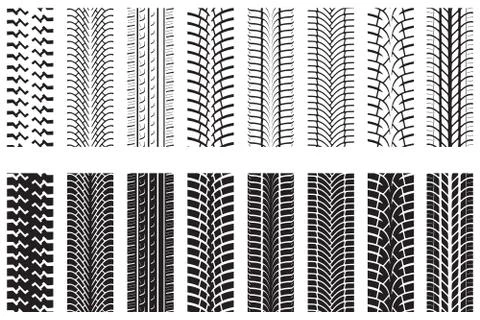 Tire tracks Stock Illustration