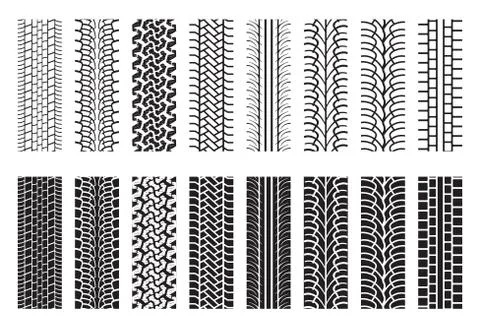 Tire tracks Stock Illustration