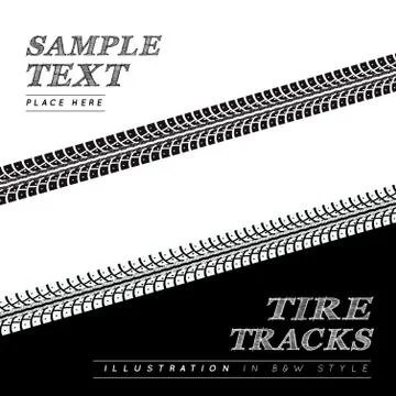 Tire tracks Stock Illustration