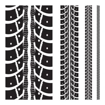 Tire tracks Stock Illustration