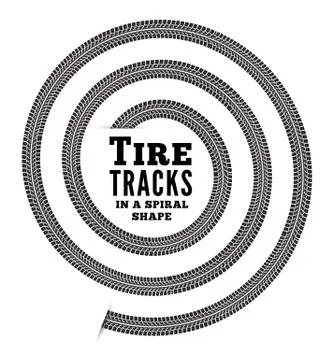 Tire tracks Stock Illustration