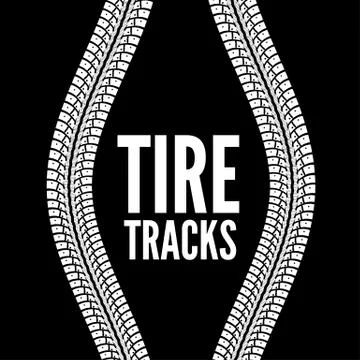 Tire tracks Stock Illustration