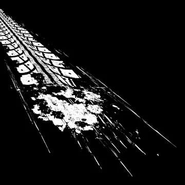 Tire tracks Stock Illustration