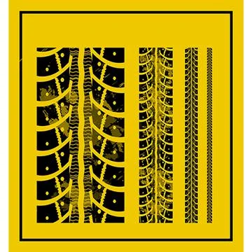 Tire tracks Stock Illustration