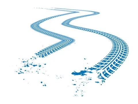 Tire tracks Stock Illustration