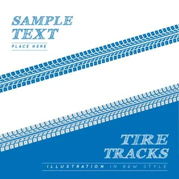 Tire tracks Stock Illustration