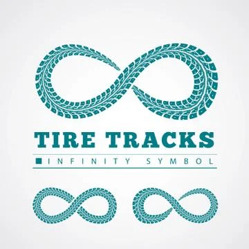 Tire tracks Stock Illustration
