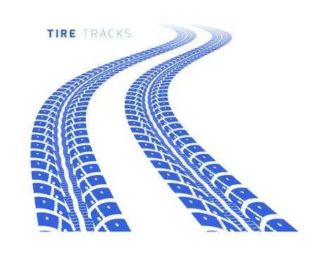 Tire tracks Stock Illustration