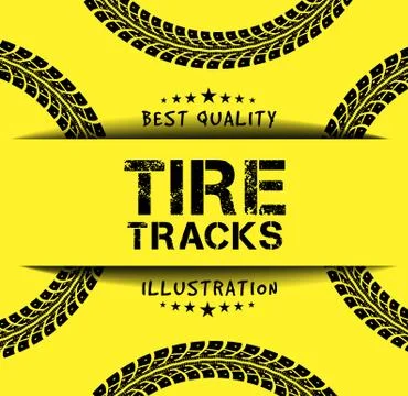 Tire tracks Stock Illustration