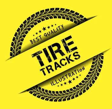 Tire tracks Stock Illustration