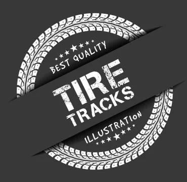 Tire tracks Stock Illustration