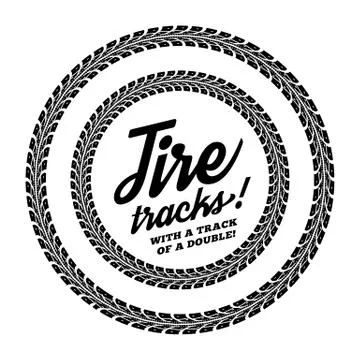 Tire tracks Stock Illustration