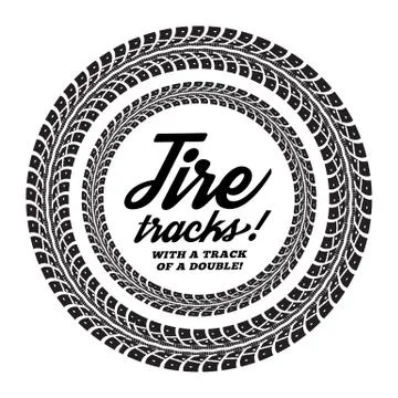 Tire tracks Stock Illustration