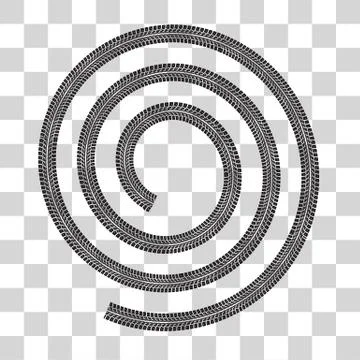 Tire tracks Stock Illustration