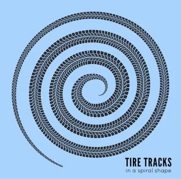 Tire tracks Illustrazione stock