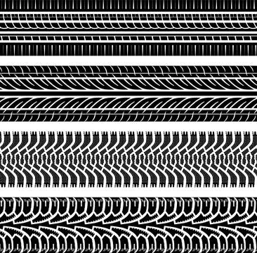 Tire Tracks Stock Illustration