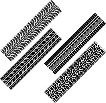 Tire Tracks Ilustración de archivo