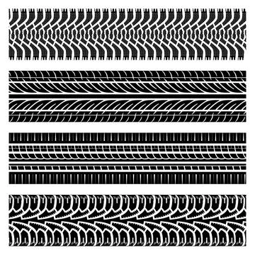 Tire Tracks Stock Illustration