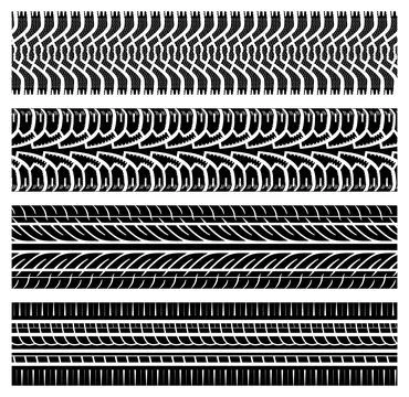 Tire Tracks イラスト素材