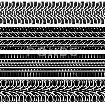 Tire Tracks Stock Illustration