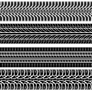 Tire Tracks Stock Illustration