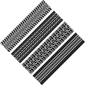 Tire Tracks Stock Illustration