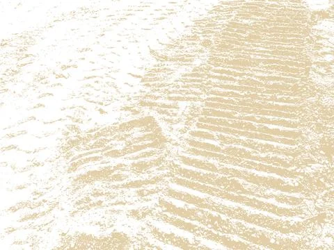 Tire Tracks Imprinted on Sandy Ground Stockillustratie