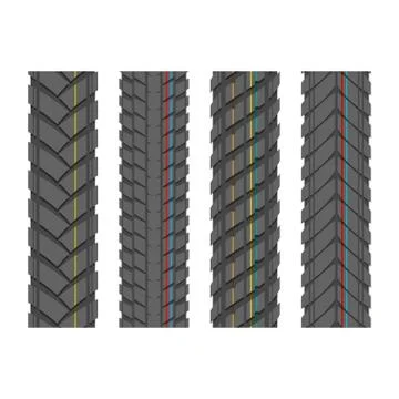 Tire tracks with lines Stock Illustration