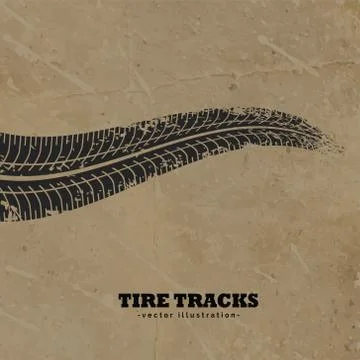 Tire tracks on mud background vector Illustrazione stock