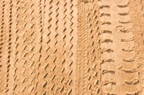 Tire tracks Stock Photos