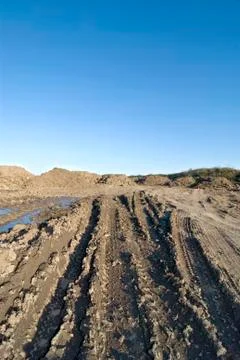 Tire tracks Fotos Stock