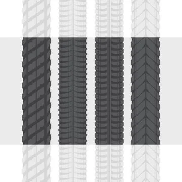 Tire tracks set one Stock Illustration