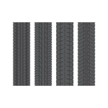 Tire tracks set two Stock Illustration