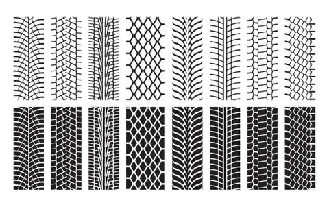 Tire tracks, trace of the wheel Stock Illustration
