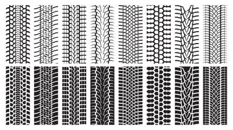 Tire Tracks, trace of the wheel Stock Illustration
