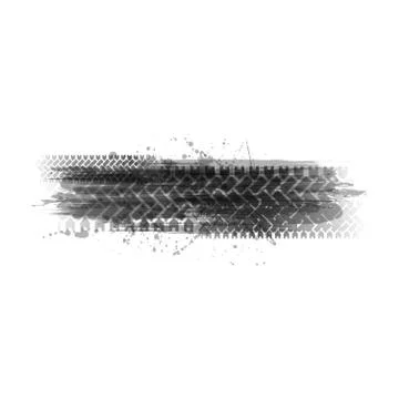 Tire tracks transparent frame background Stock Illustration