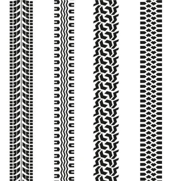 Tire tracks vector Stock Illustration