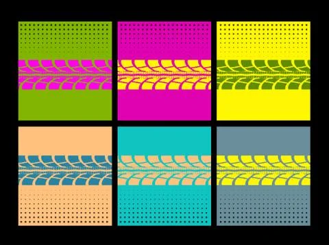 Tire tracks vector Stock Illustration