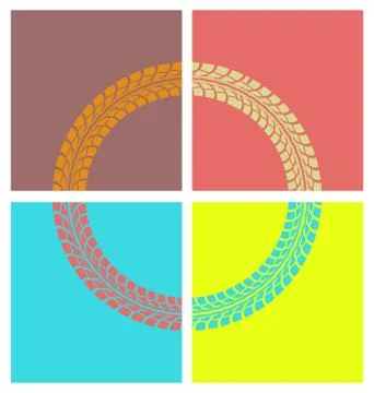 Tire tracks vector Stock Illustration