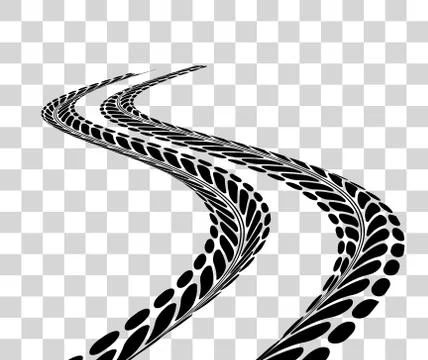 Tire tracks vector Stock Illustration