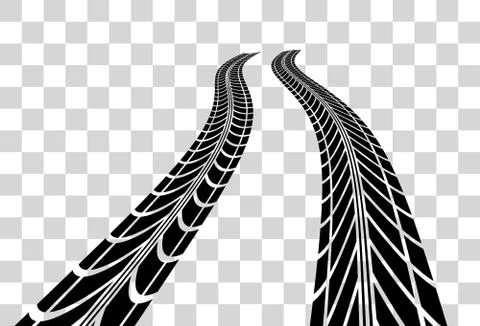 Tire tracks vector Stock Illustration