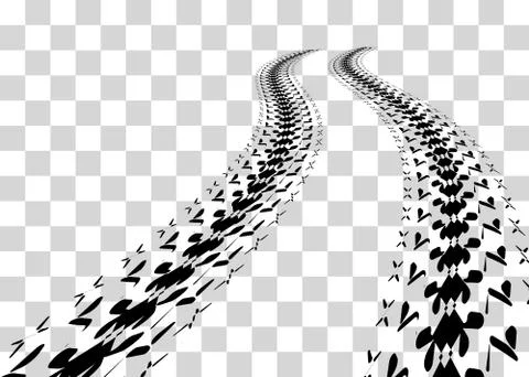 Tire tracks vector Stock Illustration