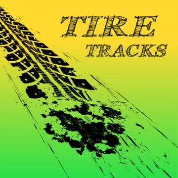 Tire tracks vector Stock Illustration