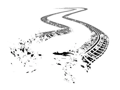 Tire tracks vector Stock Illustration