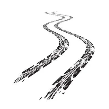 Tire tracks vector Stock Illustration