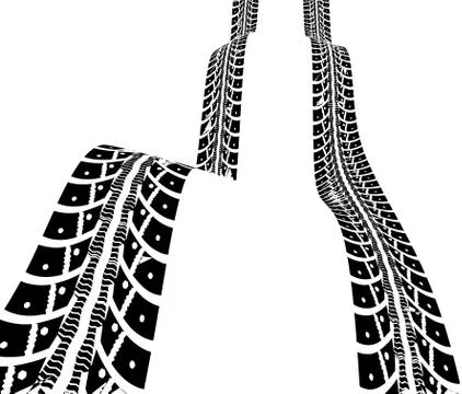 Tire tracks vector illustration Stock Illustration